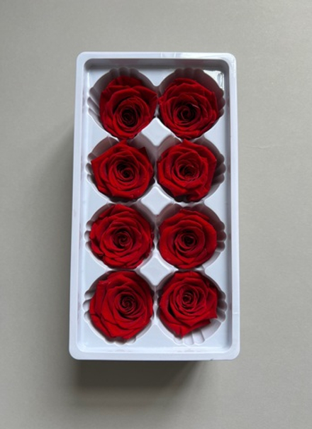 Роза классическая красная d=4-5 см (упак 8 шт)