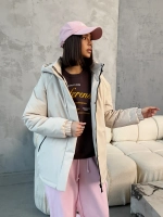 Куртка весенняя удлиненная с капюшоном