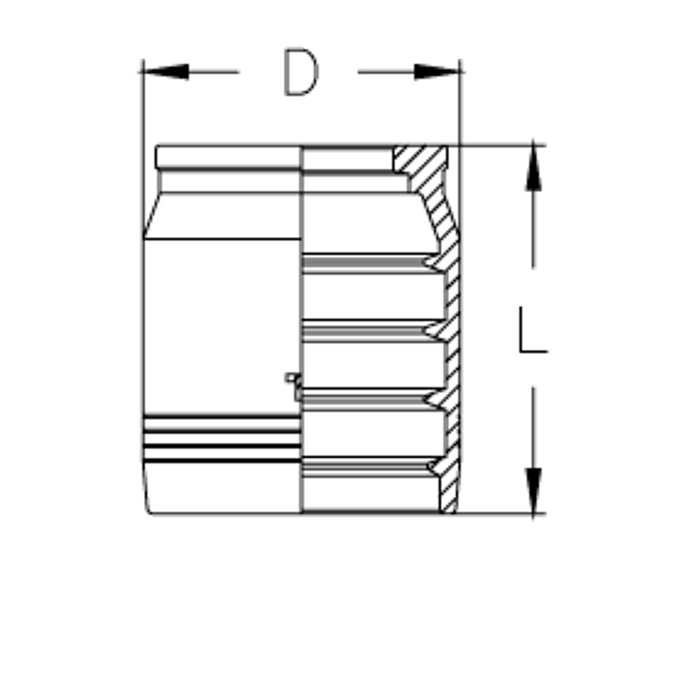 Муфта DN 25 1SN/2SN/2SC CS (без зачистки)