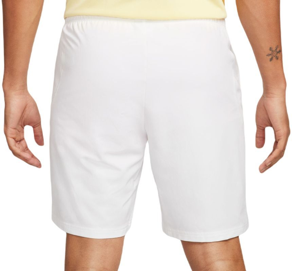 Мужские теннисные шорты Nike Court Dri-Fit Advantage 9" Tennis Short - white/white/black