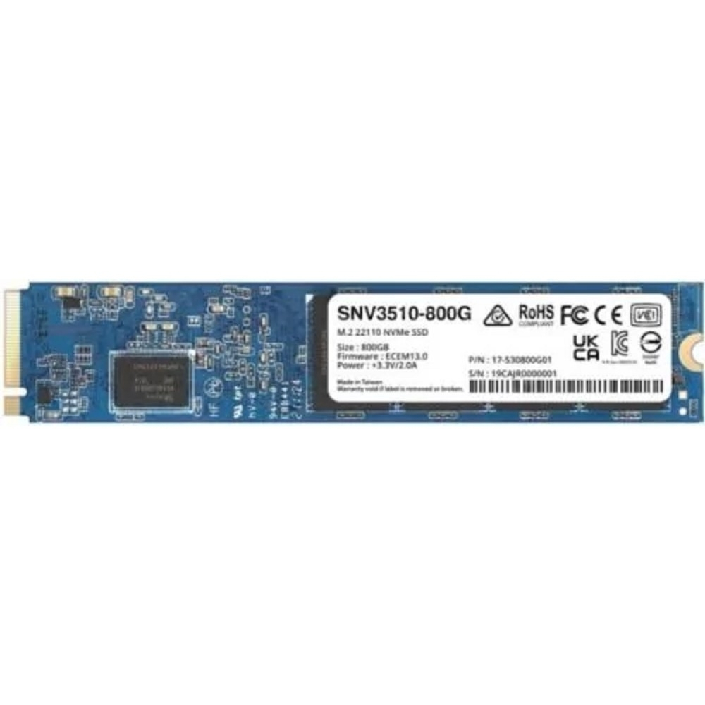 Synology SNV3510-800G SSD SNV3000 Series PCIe 3.0 x4 ,M.2 22110, 800GB, R3100/W1000 Mb/s, IOPS 400K/70K, MTBF 1,8M repl SNV3500-800G'