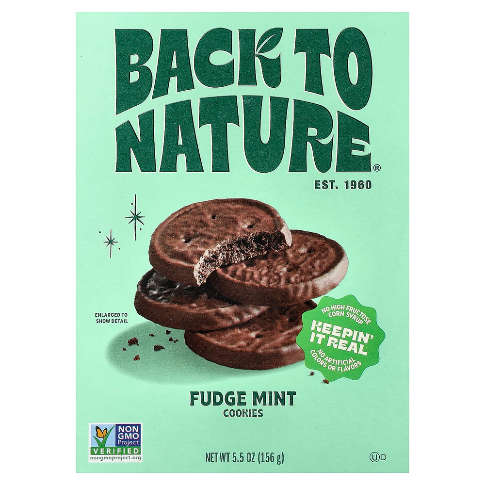 Back to Nature, печенье, помадка и мята, 156 г (5,5 унции)