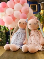 Мягкая игрушка спящая зайка 45 см