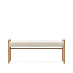 Скамейка Macaret со съемным чехлом из массива дуба с натуральной отделкой 120 см