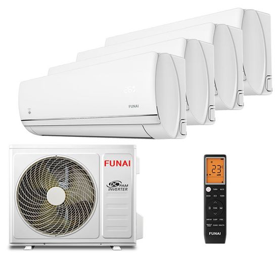 Мультисплит система на 4 комнаты Funai RAM-I-KD30HP.W02/S x 4 / RAM-I-4SKG105HP.02/U