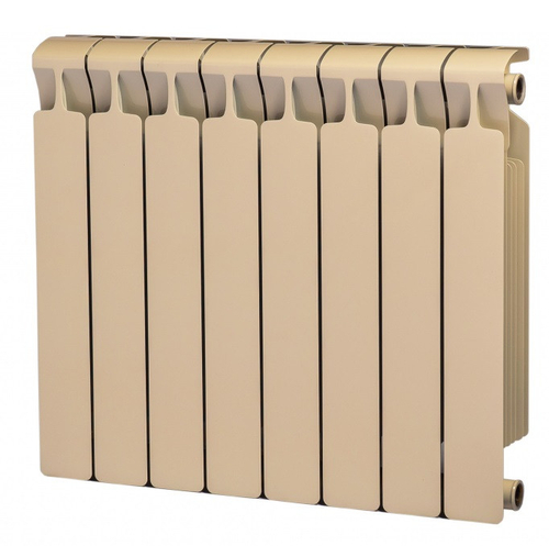 Радиатор биметаллический Rifar Monolit 500 RM5008K боковое подключение Капучино 8 секций