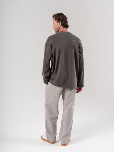 Графитовый лонгслив с необработанным краем