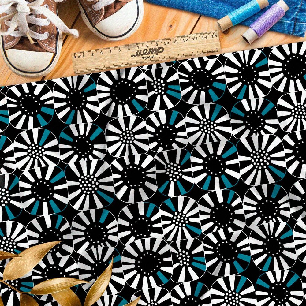 Ткань премиум габардин футуристический шик