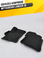 Коврики EVA для Mitsubishi Lancer 10 поколение, CY (01.2007 - 01.2016) - Комплект в салон - 3D С бортиками - Черный - Черный кант
