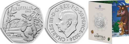 Великобритания 50 пенсов, 2024 Дочурка Груффало