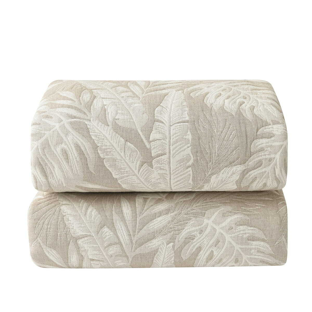 Покрывало 250х260 и 2 наволочки 50х70 Arya home Tropic бежевое