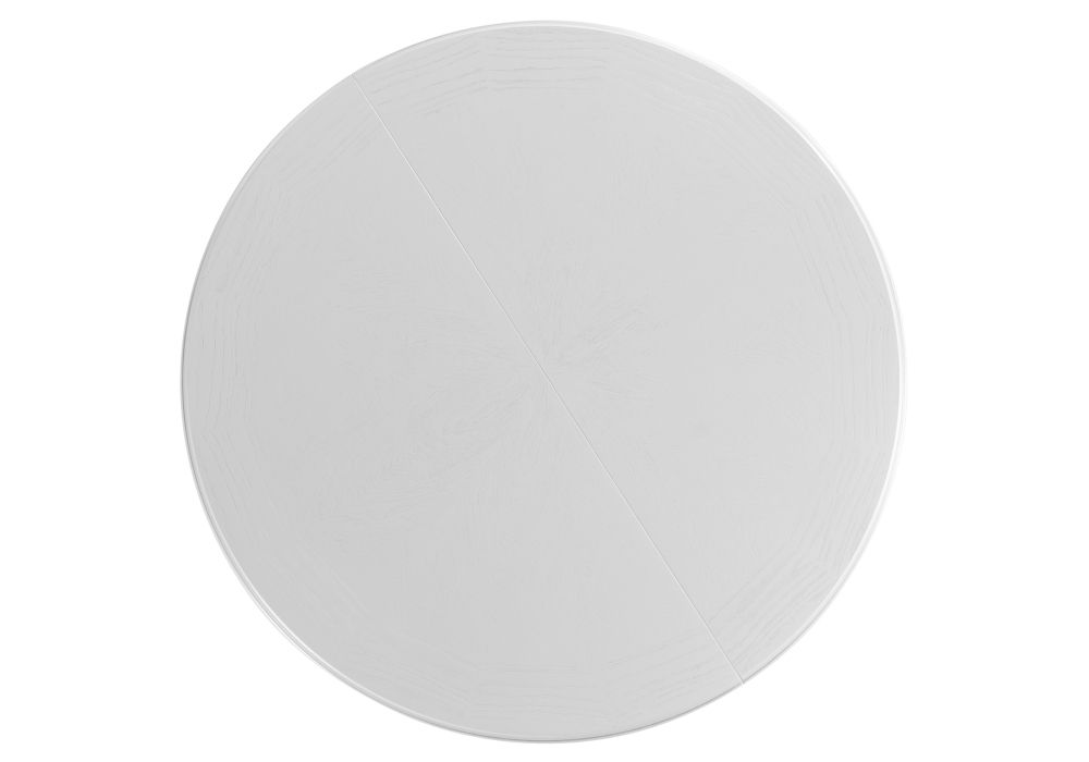 Деревянный стол Нозеан 120(160)х120х76 серебро / белый