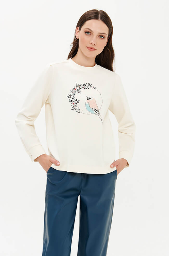 23430 Свитшот женский (молочный)