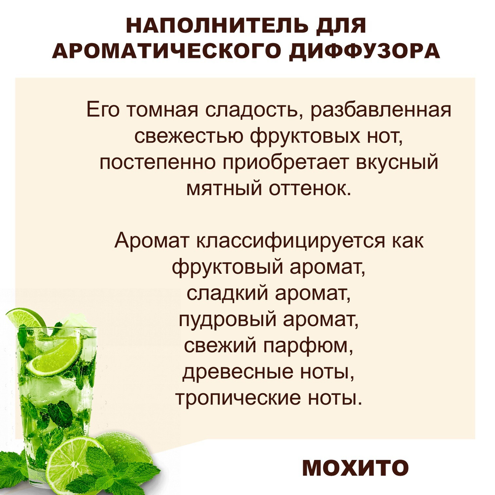 МОХИТО - Наполнитель для ароматического диффузора