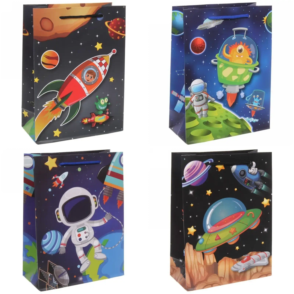 Пакет подарочный «Космос» 18*24*8,5 см