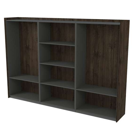 15ШТС.1811 Шкаф высокий, комбинированный, трехсоставный (2636*460*1828)