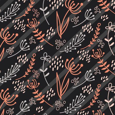 Лесной мотив. Цветы на темном фоне