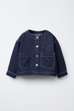 ZARA ДЖИНСОВАЯ КУРТКА, СИНИЙ