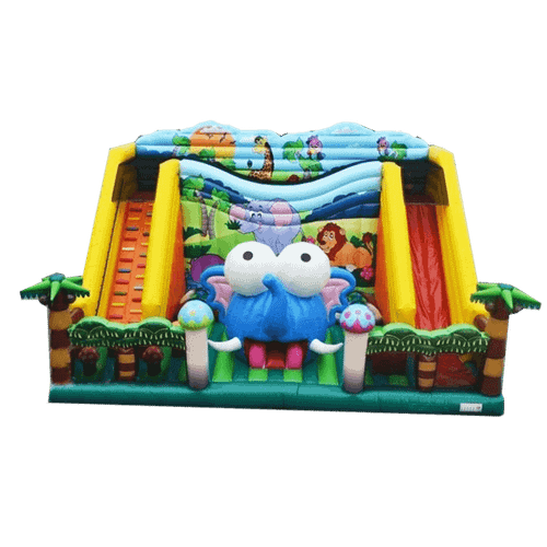 Надувная горка "Главный слон"