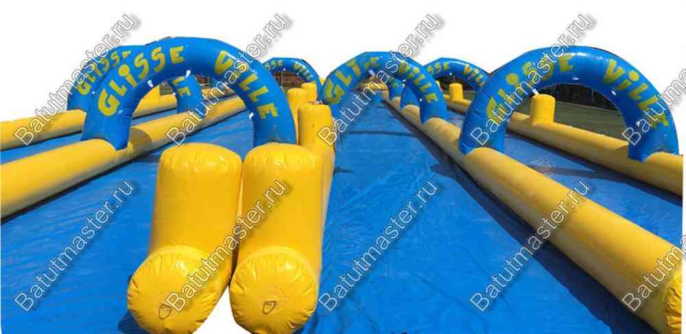 Надувная прямая водная горка «Водопад эмоций», 50*4*5,5 м