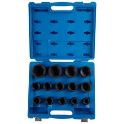 KING TONY (6424MP) Набор ударных торцевых головок 3/4", шестигранные, 24-65 мм, 14 предметов