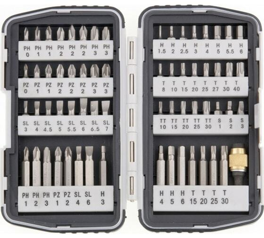 НАБОР БИТ MATRIX МАГНИТНЫЙ АДАПТЕР, CRV, В ПЛАСТ.БОКСЕ, 64 ШТ 11327