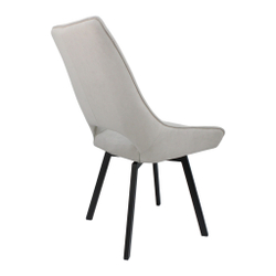 Стул поворотный "Барри 360" (арт. 368П), велюр Бренди В20 светло-серый, ножки профильные черные