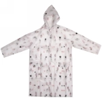 Дождевик-плащ 120 Мкрн 115*65см «Единороги» с капюшоном и завязками, на кнопках, р-р M ДоброСад