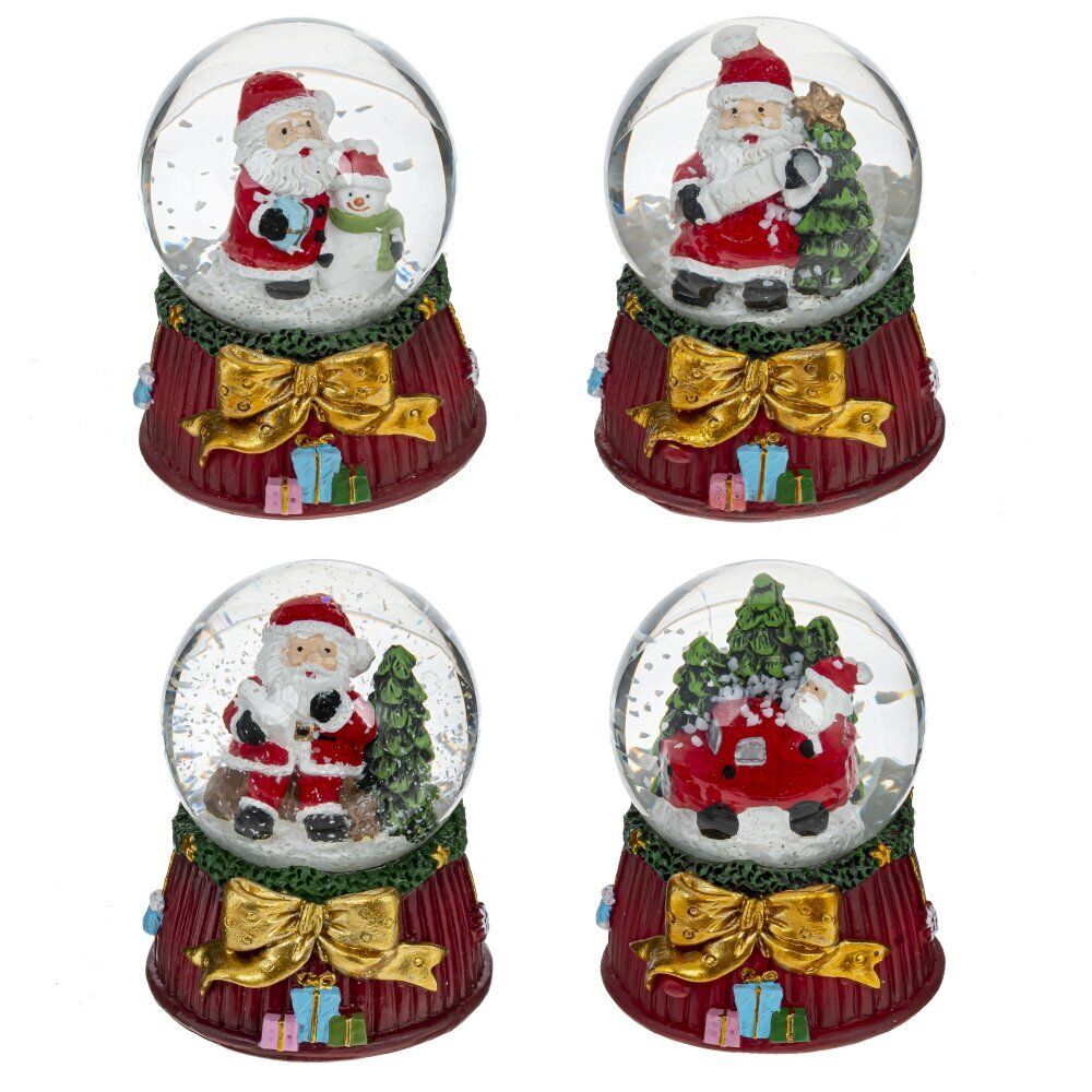 GAEM Фигурка декор в стекл шаре "Дед Мороз", D 4.5 см, L5 W5 H6 см, 4в.