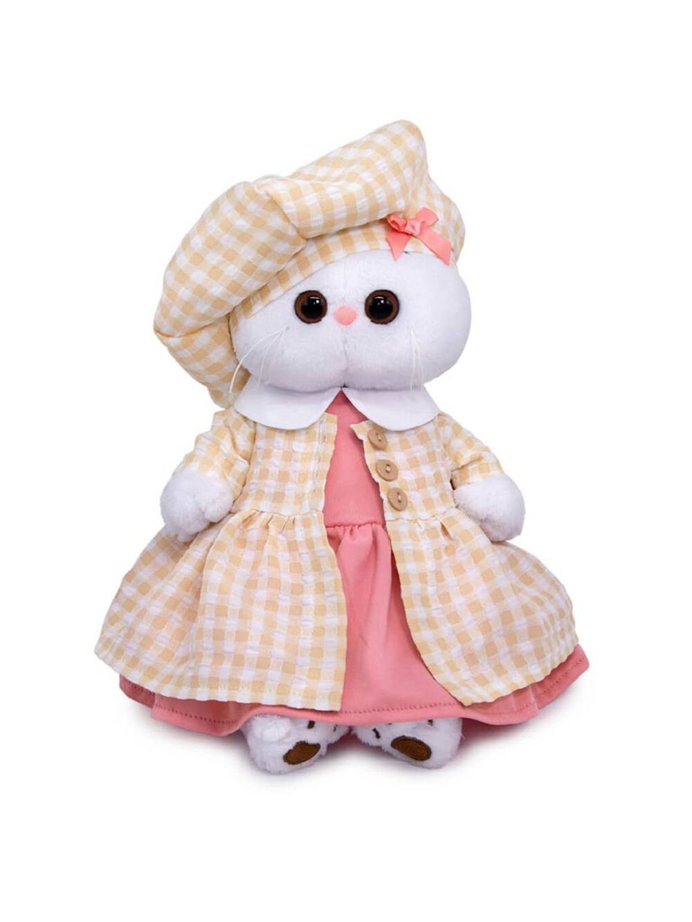 Мягкая игрушка Ли-Ли в летнем пальто в клетку 24 см