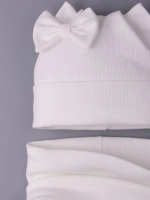 Шапка для девочки осенняя с ушками и снуд