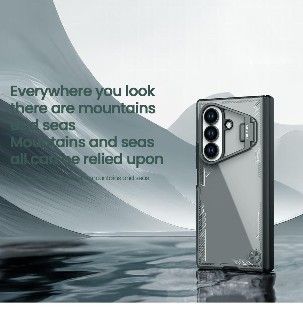Чехол тонированный от Nillkin с металлической откидной крышкой для камеры на Samsung Galaxy Fold 7, серия Iceblade Prop Case