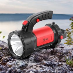 Светодиодный фонарь ЭРА PA-607 прожектор аккумуляторный 8 Вт, литий, поворотная ручка, Альфа | Прожекторные фонари