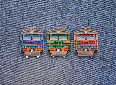 Значок электропоезд ЭД2Т, ЭД9Т (3 варианта)