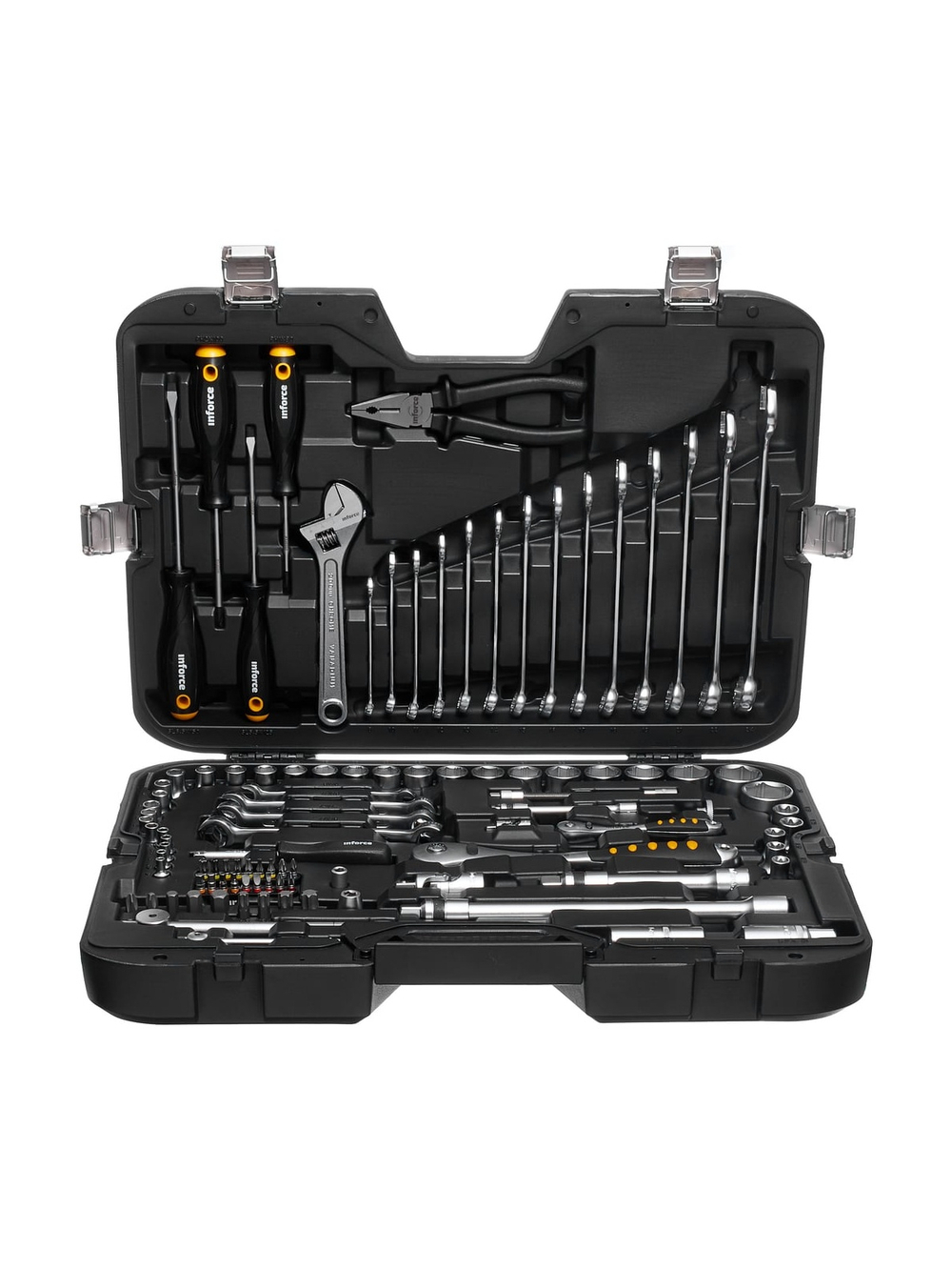 Набор инструментов Inforce 101 предмет 1/2 дюйма и 1/4 дюйма, Сталь Cr-V, Профессиональный, 06-07-15
