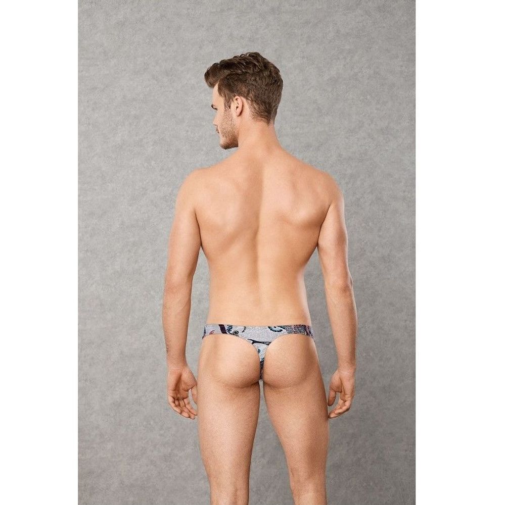 Мужские трусы тонги серые с принтом Doreanse 1317 Мужские трусы тонги серые с принтом Doreanse 1317