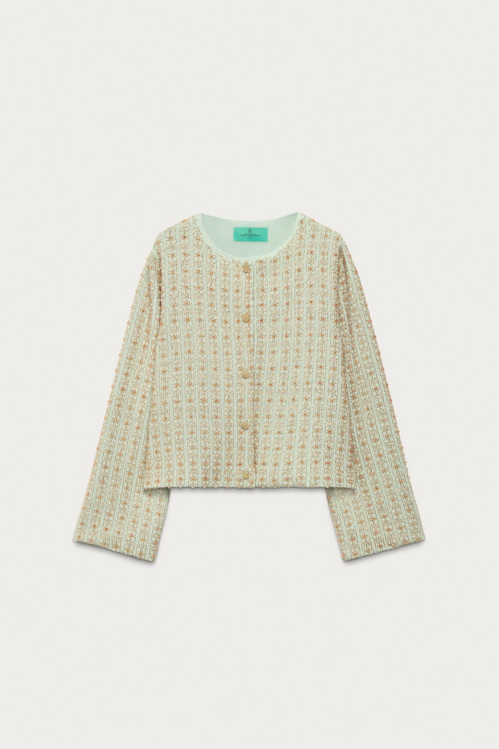 ZARA X MARISA BERENSON КАРДИГАН С КРУГЛЫМ ВЫРЕЗОМ, РАЗНОЦВЕТНЫЙ
