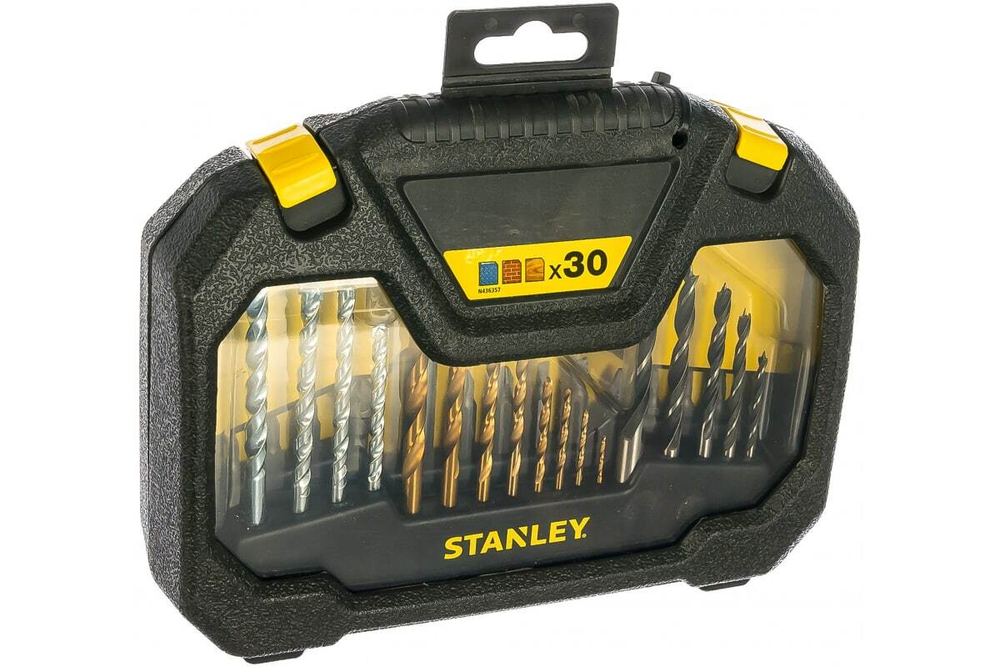 STANLEY, STA7183, Набор титановых сверл и бит New Family 30 шт, шт