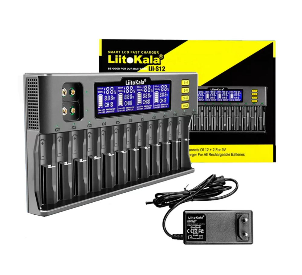 Зарядное устройство для аккумуляторов LiitoKala Lii-S12 LCD