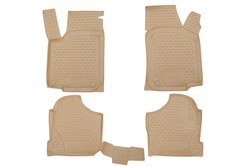 Коврики в салон для VW Golf IV 1998-2004, 4 шт. (полиуретан, бежевые) NLC.51.04.212K
