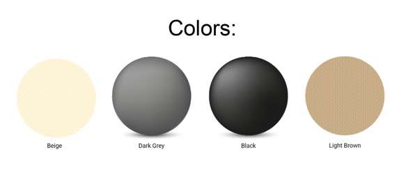 Кресло пластиковое Portofino, черный, бежевый, темно-серый