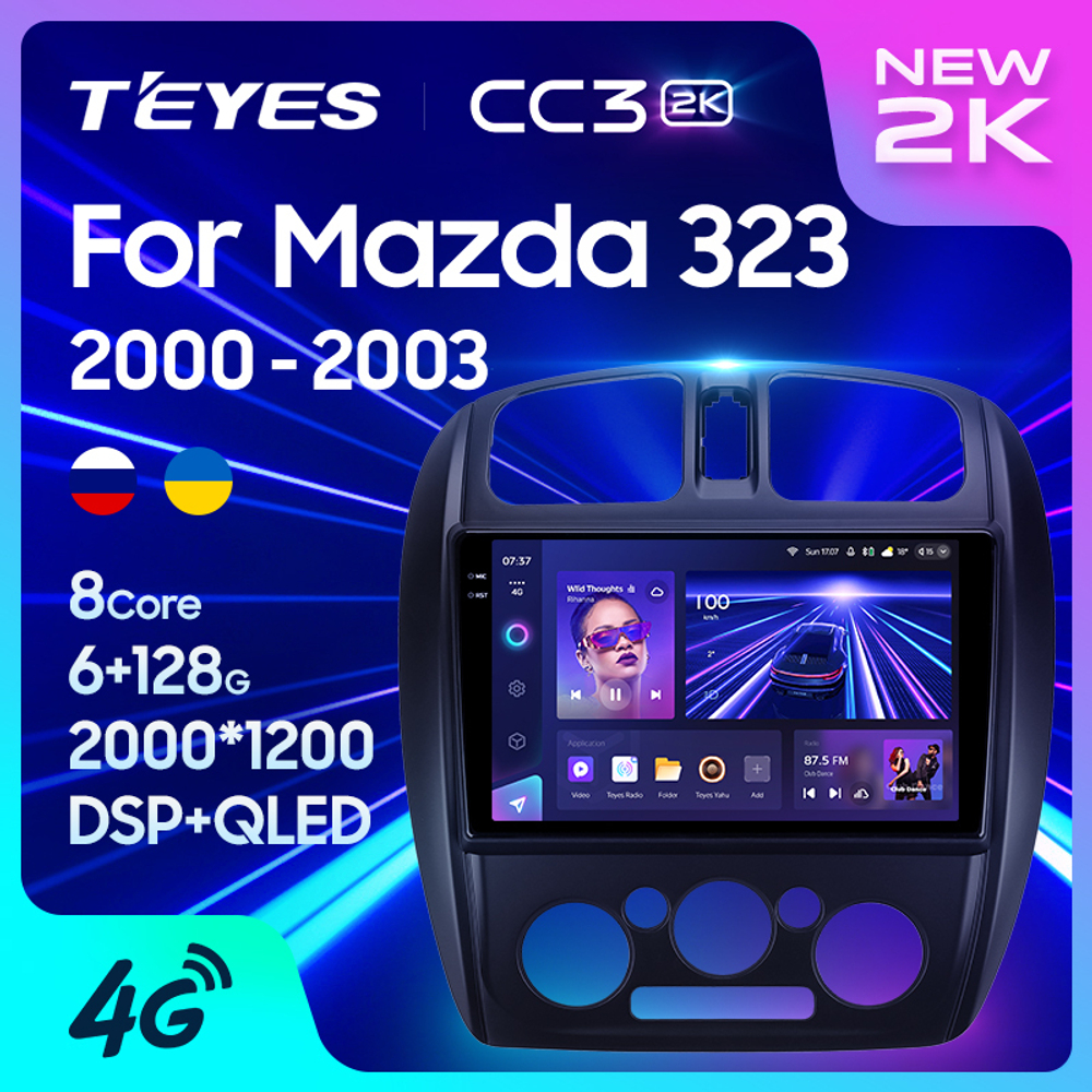Teyes CC3 2K 9"для Mazda 323 2000-2003