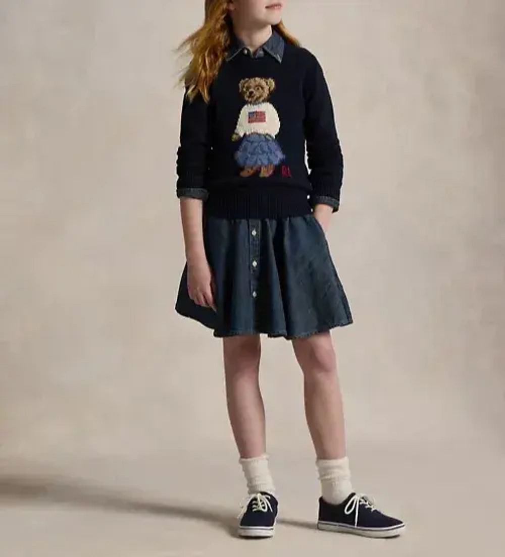 Хлопковый свитер с рисунком медвежонка Ralph Lauren