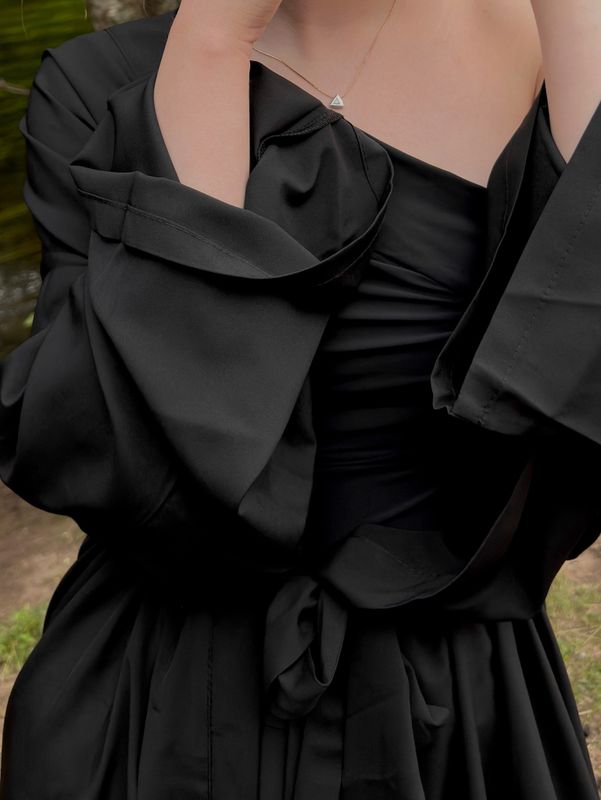 ХАЛАТ BLACK LUX НА ЗАПАХ