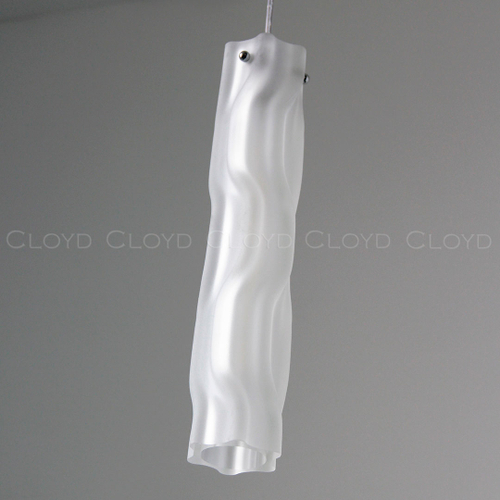 Подвесной светильник Cloyd ICEBERG-A P1 / Ø8 см - хром - белое матовое стекло (арт.11656)