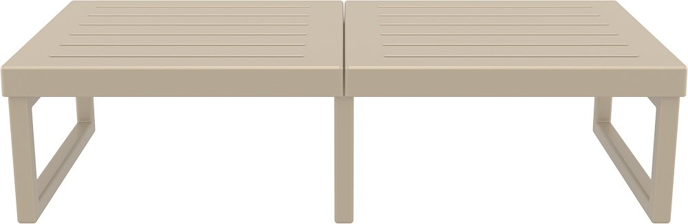 Комплект пластиковой мебели Siesta Contract Mykonos XL, бежевый, черный