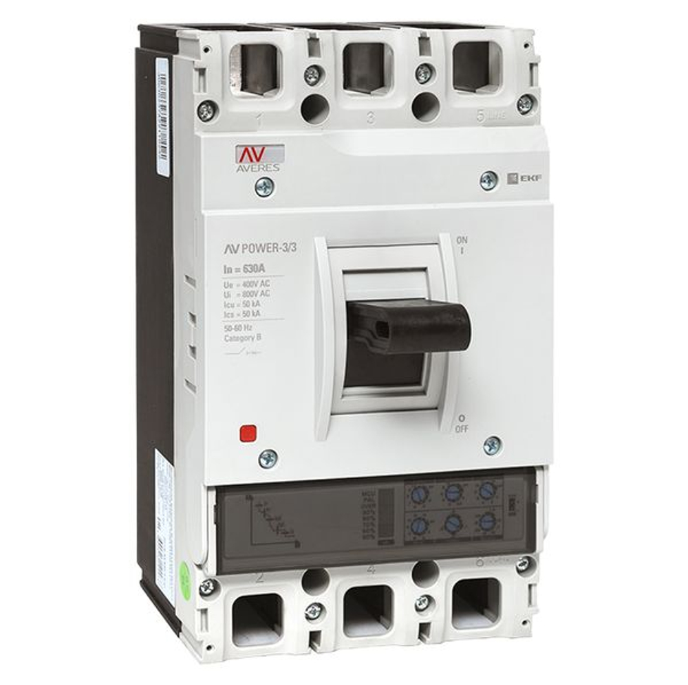 Выключатель автоматический в литом корпусе AV-POWER-3/3 630А 50кА ETU2.0 EKF