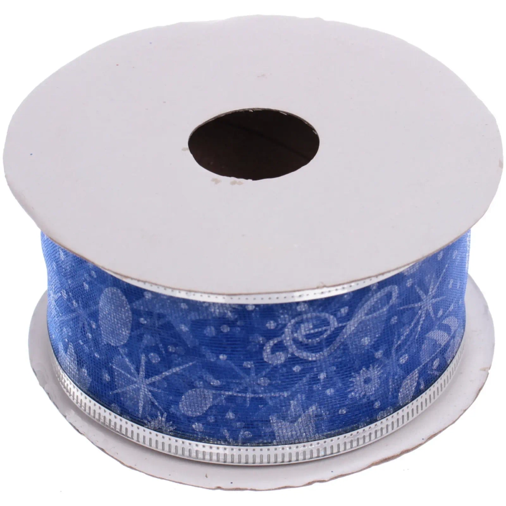 Лента для декорирования «Изящная» 4 см, 2,7 м, Синий (микс дизайнов)
