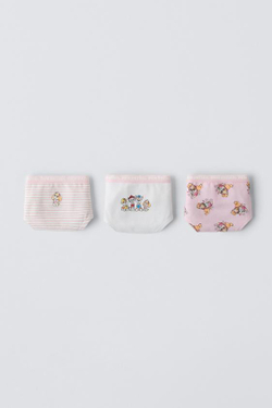 ZARA НАБОР ИЗ 3 ТРУСОВ С ПРИНТОМ PAW PATROL ™, РОЗОВЫЙ