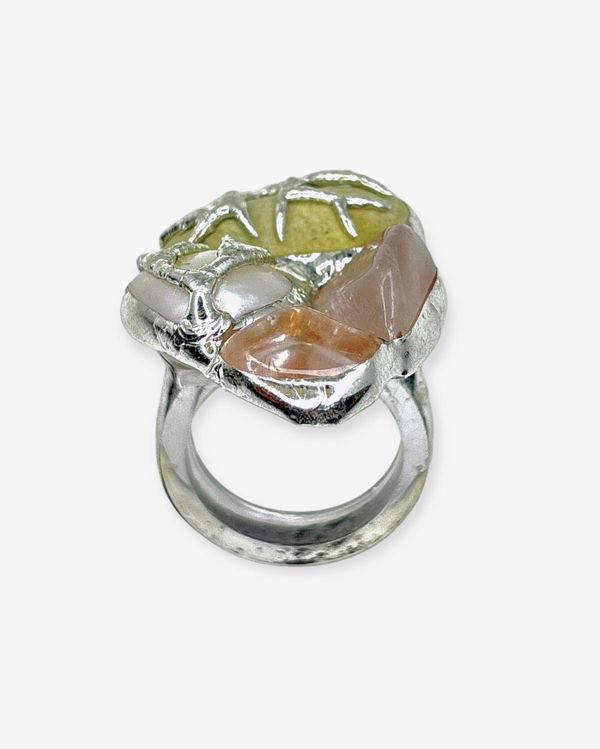 Кольцо prickle Pr-R-10 галька горный хрусталь - фото 1